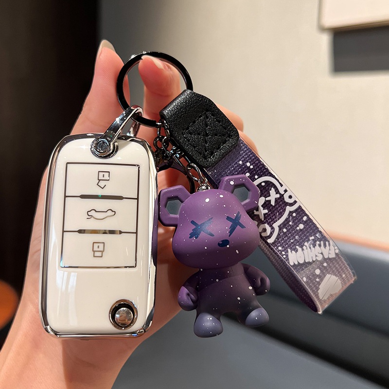 ฝาครอบกุญแจแบบรวมทุกอย่างสําหรับ MG5 MT ฝาครอบกุญแจ MG EP เคสกุญแจรถ MG ZS พวงกุญแจหมี - รูปที่ 6