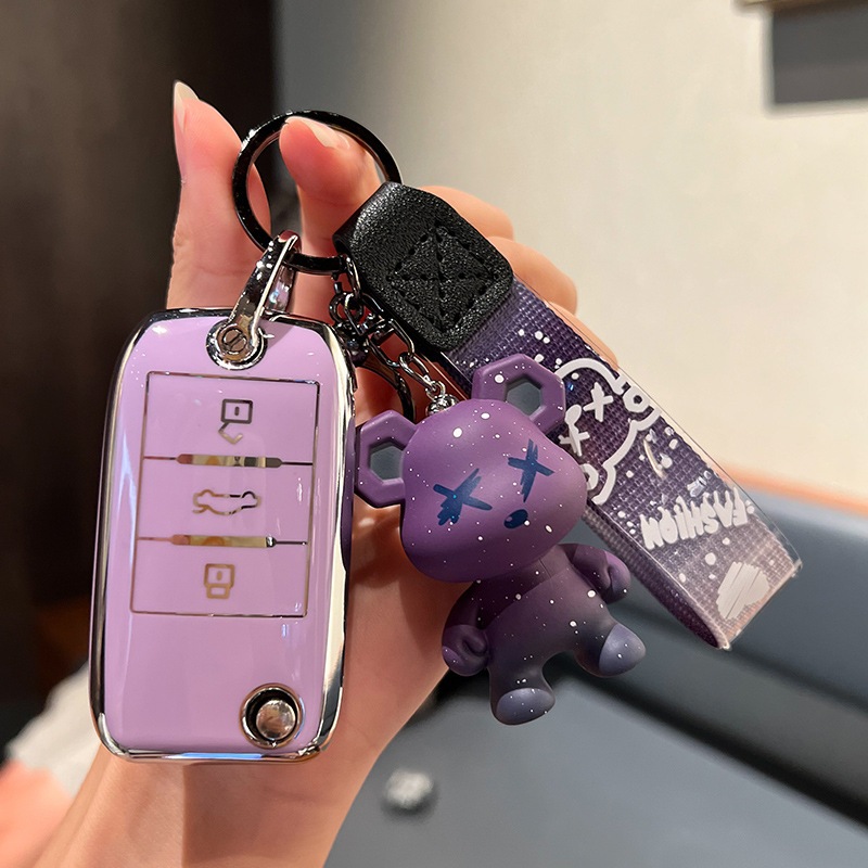 ฝาครอบกุญแจแบบรวมทุกอย่างสําหรับ MG5 MT ฝาครอบกุญแจ MG EP เคสกุญแจรถ MG ZS พวงกุญแจหมี - รูปที่ 7