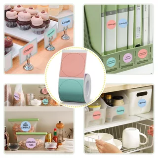 [ฉลากรอบ] NIIMBOT B1/B21/B21Pro/B3S/B31ป้ายกระดาษทรงกลมสําหรับสติ๊กเกอร์ชั้นวางอาหารเบเกอรี่