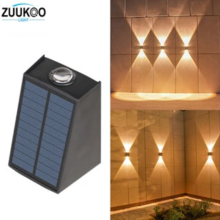 Zuuko ไฟโซล่าเซลล์ติดผนัง 2ระบบไฟ โคมไฟตกแต่งบ้าง Solar ligh…