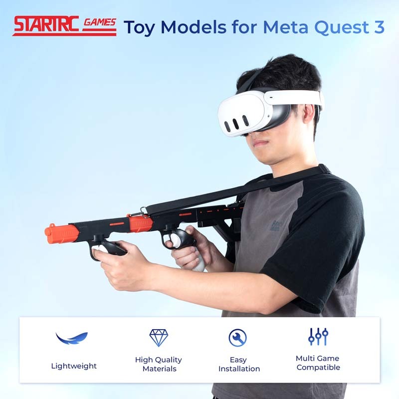 สําหรับ Meta Quest 3 Gun Stock VR Controller Magnetic Gunstock Stand Enhanced FPS Gaming Experience 