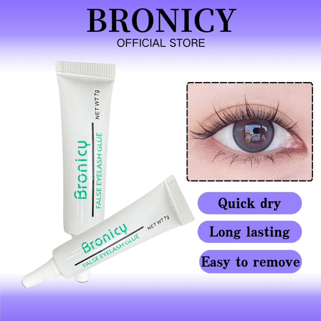 Bronicy กาวขนตาปลอมติดทนนานแห ้ งเร ็ วไม ่ กระตุ ้ น