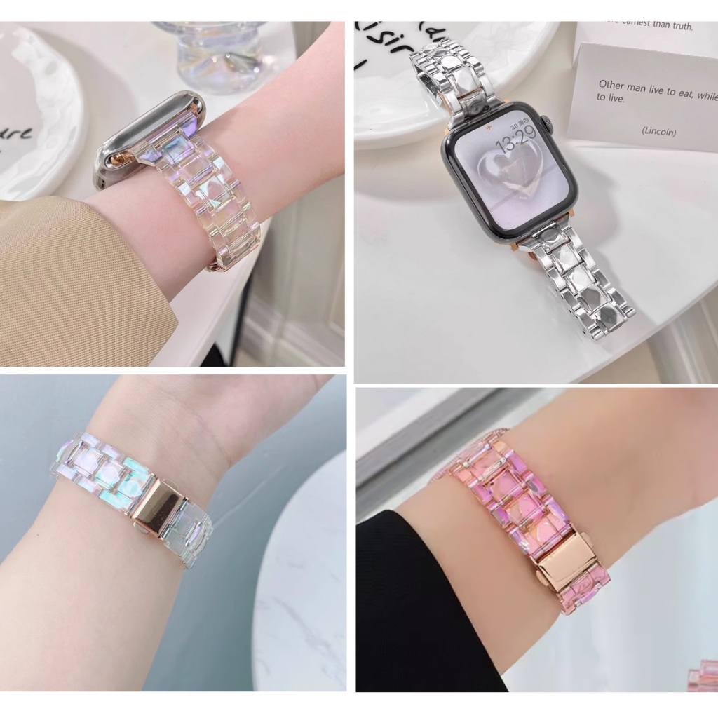 Bling Reflecting light Gloosy Strap For Huawei watch Fit 4 สาย Huawei watch Fit 4 Pro สายนาฬิกา Huawei Watch Fit 3 สาย Coloful Plastic Huawei Fit 3 Strap สาย Huawei watch Fit 3 Strap Huawei Watch Fit 2 สายนาฬิกา Huawei Fit4 สาย Huawei Fit4 Pro Strap