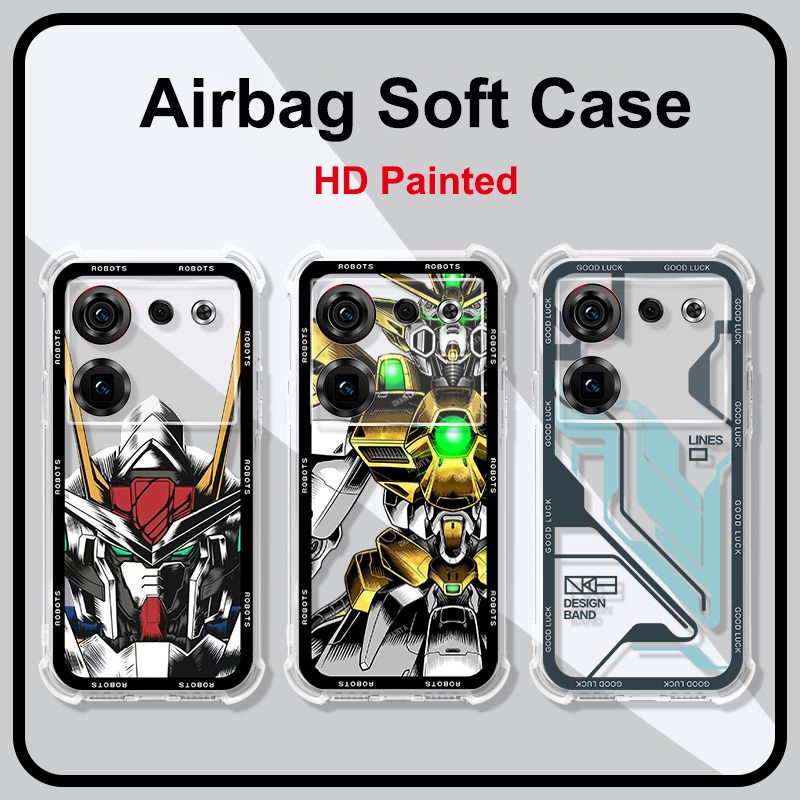 สําหรับ Nubia Z50 Ultra เสริมมุม Soft TPU กันกระแทกถุงลมนิรภัยสําหรับ Nubia Z50Ultra HD ทาสีสําหรับ 