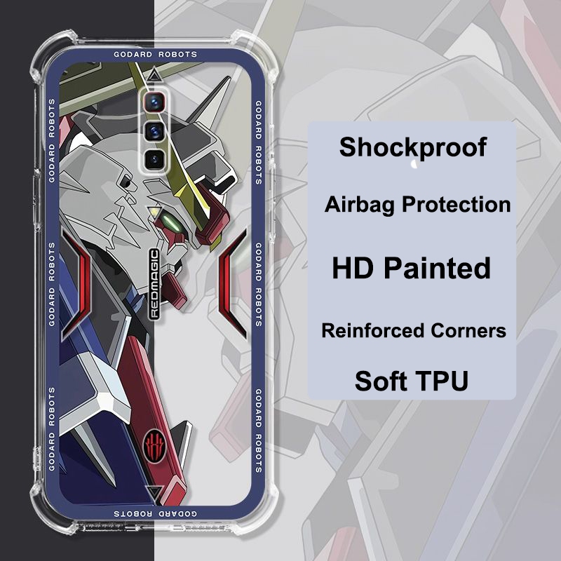 สําหรับ Red Magic 6S Pro 6SPro เสริมมุม Soft TPU กันกระแทกถุงลมนิรภัยสําหรับ Nubia Red Magic 6 Pro 6Pro HD ทาสีสําหรับ RedMagic 6 5G