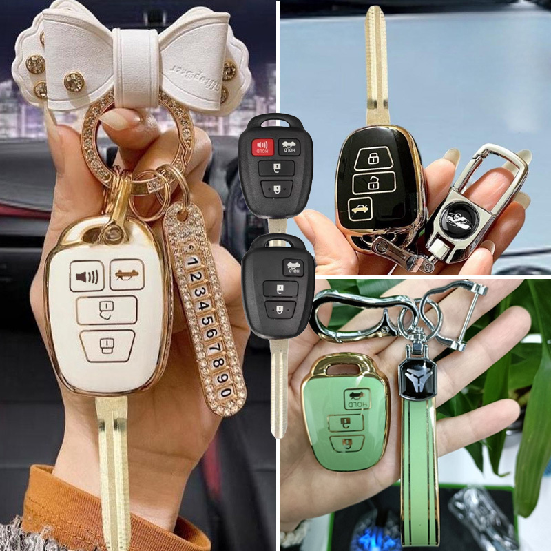 เคสรีโมตกุญแจรถยนต์ สําหรับ Toyota Vios Camry Corolla RAV4 Vios Prime Prius C Highlander