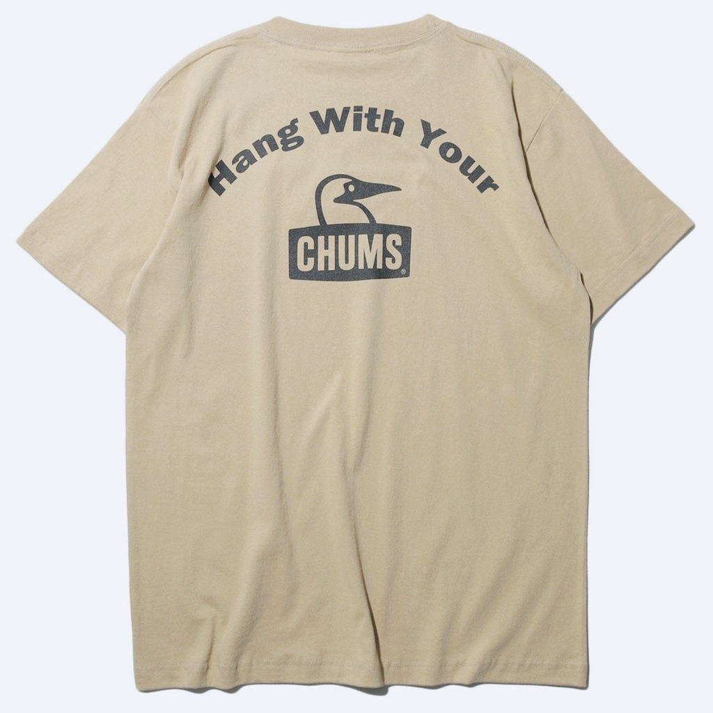 เสื ้ อยืดแขนสั ้ นพิมพ ์ ลายผ ้ าฝ ้ ายแท ้ ของ Chums Chatori