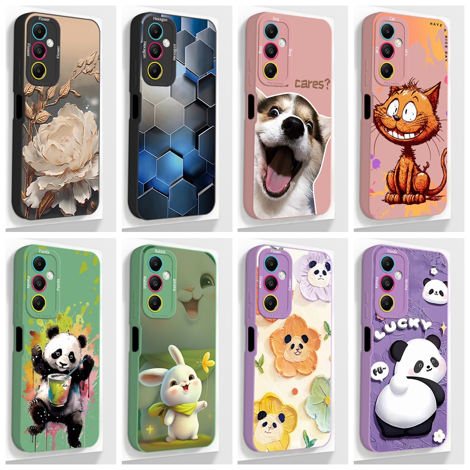 สําหรับ Samsung M14 M34 M54 5G เคสโทรศัพท์ Creative ซิลิโคนเหลวกล้องป้องกันปกหลังสําหรับ Galaxy M 14 34 54 Shell