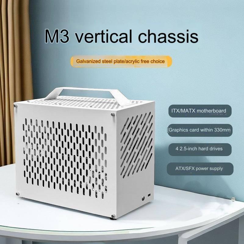 Qiaomei M3 เคสคอมพิวเตอร ์ แชสซี MATX/ITX มินิเดสก ์ ท ็ อปแบบพกพา USB3.0 ขนาดเล ็ ก