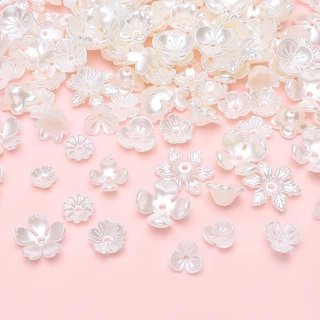 ดอกไม ้ Pearl อุปกรณ ์ เสริมลูกปัดพลาสติก ABS กลีบสามมิติลูกปัด DIY แฟชั ่ น Handmade