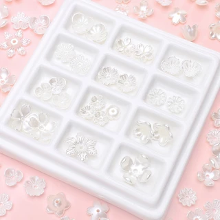 ดอกไม ้ Pearl อุปกรณ ์ เสริมลูกปัดพลาสติก ABS กลีบสามมิติลูกปัด DIY แฟชั ่ น Handmade