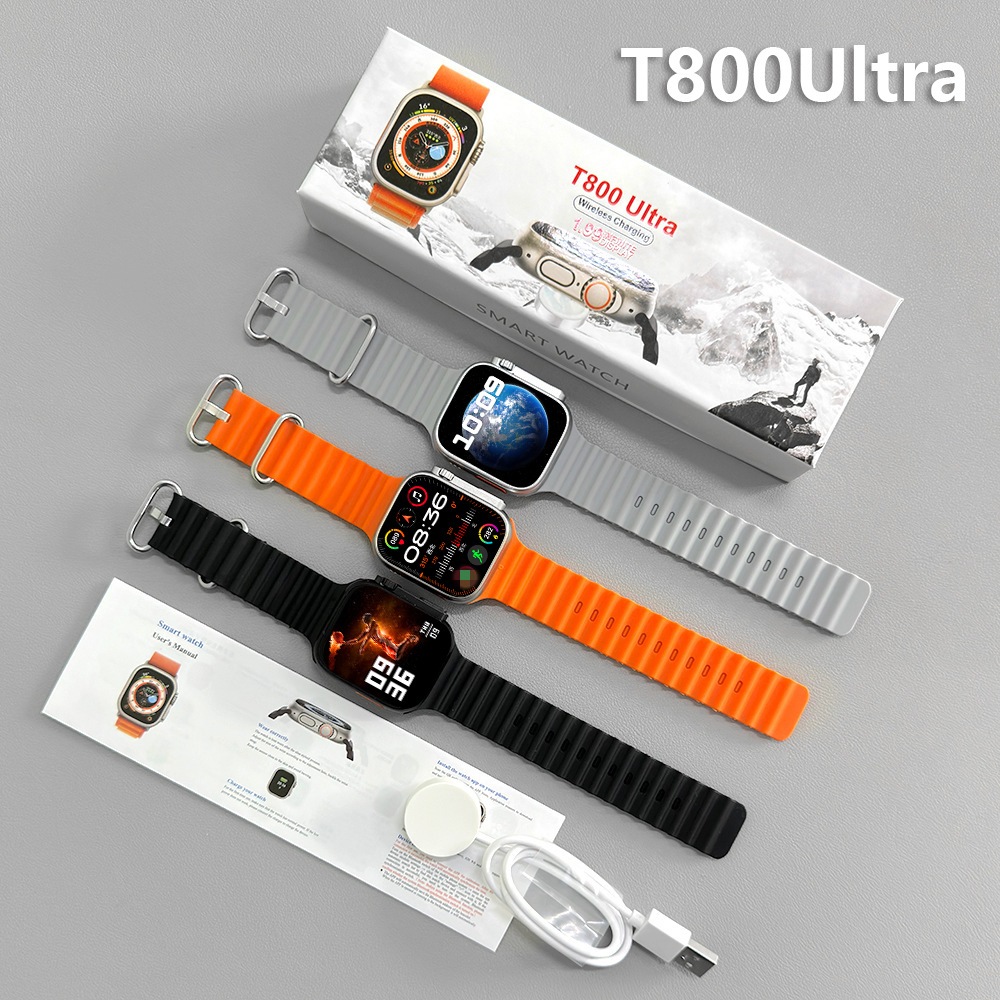T800Ultra2 smartwatch บลูทูธโทรเตือนรีโมทคอนโทรลเซลฟี่การตรวจสอบการนอนหลับการตรวจสอบออกซิเจนในเลือดก