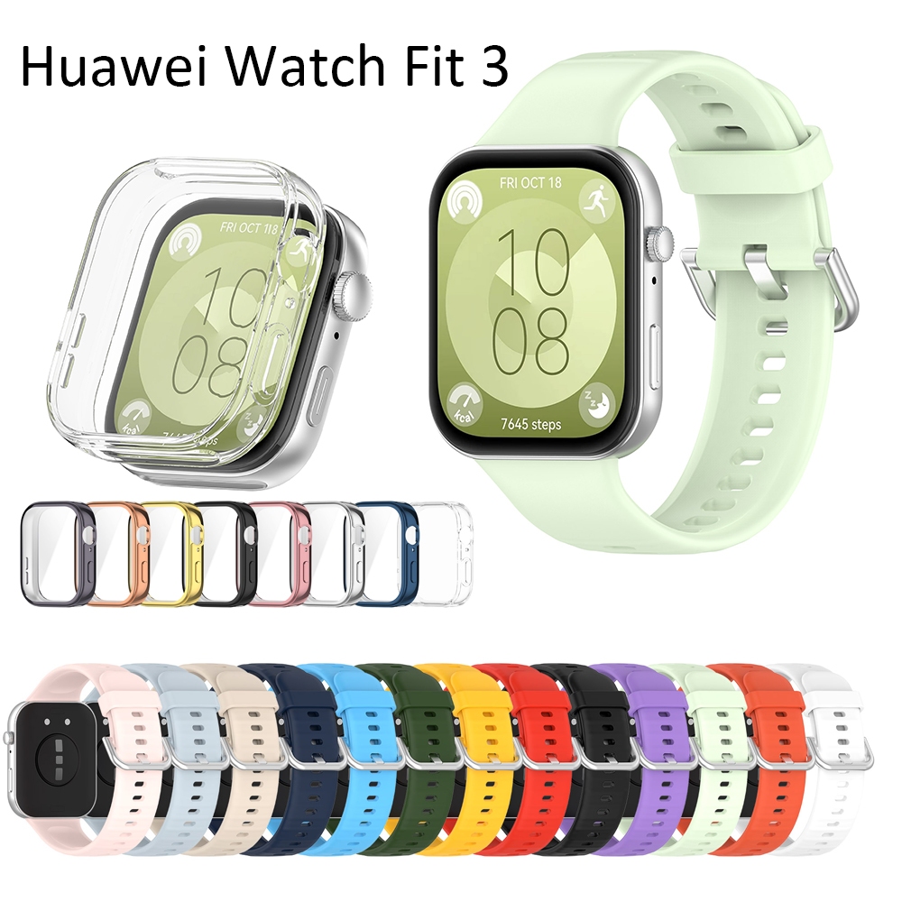 สําหรับ Huawei watch Fit 3 สายรัดป ้ องกันหน ้ าจอสาย USB แท ่ นชาร ์ จ 2024 ใหม ่ สายนาฬิกาอัจฉริยะสายรัด