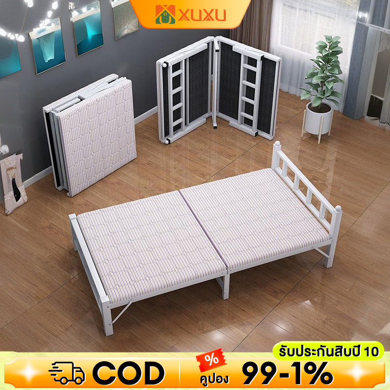 เตียงพับ single bed เตียงไม้พับได้ ไม่ต้องติดตั้ง บน้ำหนักได้ 200KG Nursing bed