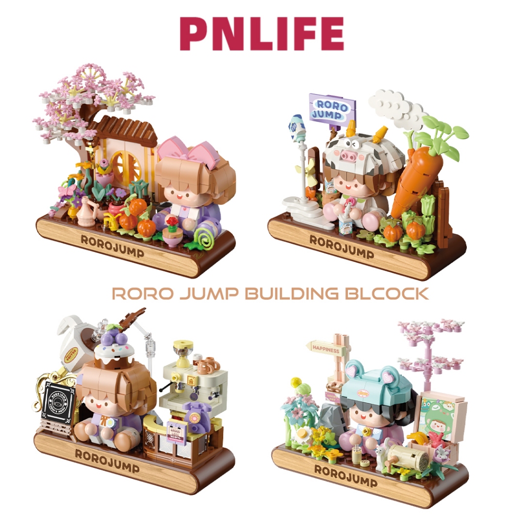 Pnlife บล็อก RORO JUMP Series เครื่องประดับตกแต่งอิฐการอนุญาตอย่างเป็นทางการ Building Blocks ชุดของเล่นสําหรับของขวัญเด็กผู้ใหญ่การศึกษา