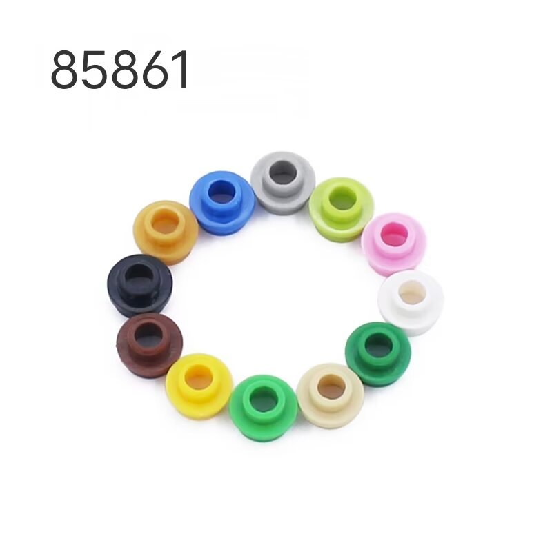 อนุภาคขนาดเล็กประกอบอาคารบล็อกการศึกษาเข้ากันได้กับ 85861 รอบคณะกรรมการที่มีโคมไฟหลุมอนุภาค 1 x 1 พร้อมรู ชน