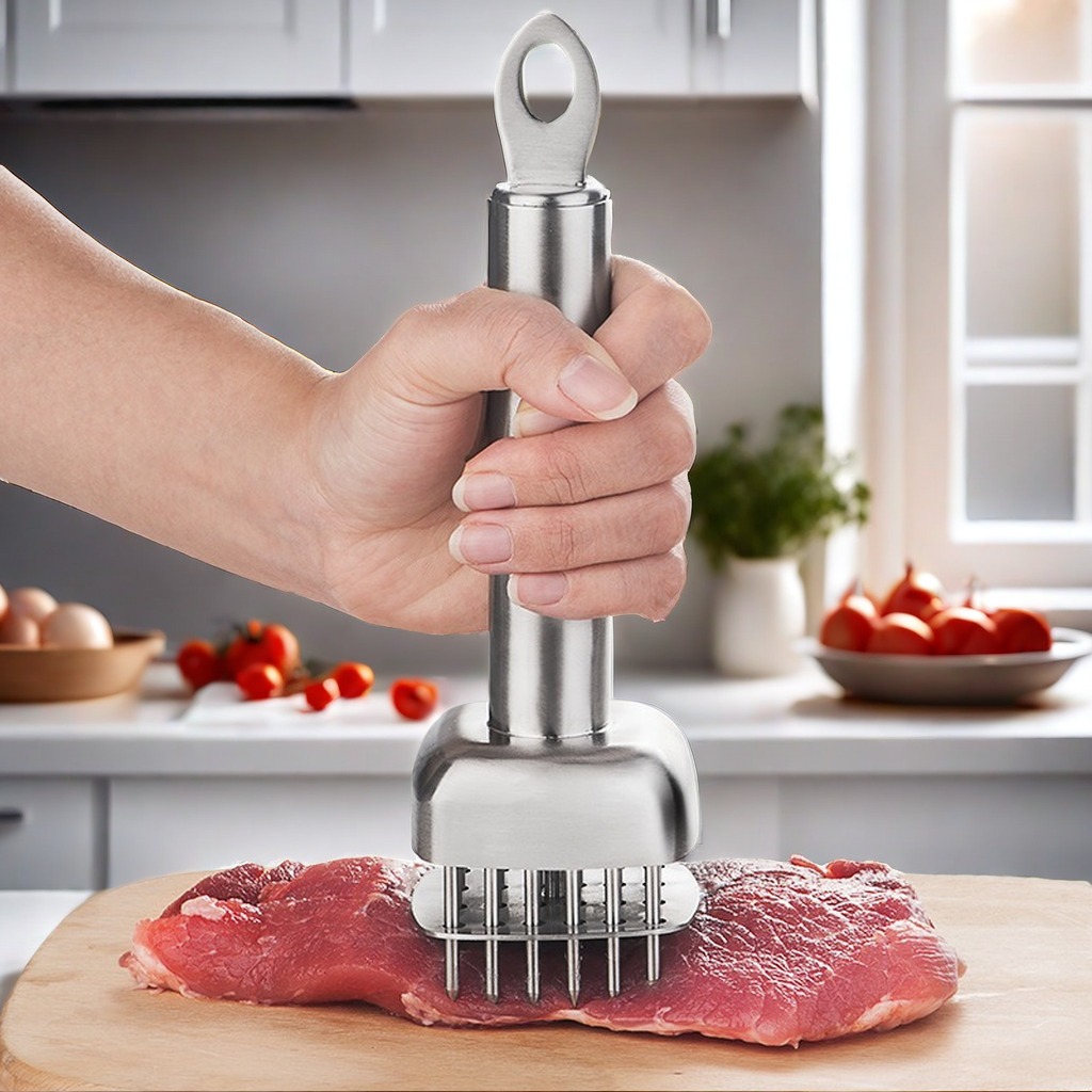 เครื ่ องมือ Tenderizer เนื ้ อครัวอเนกประสงค ์ – ค ้ อนเนื ้ อ 304 โครงสร ้ างสแตนเลส,การออกแบบที ่ ทําความสะอาดง ่ าย,เหมาะสําหรับบ ้ านและร ้ านอาหารอุปกรณ ์ ครัว , สิ ่ งจําเป ็ นสําหรับบาร ์ บีคิว