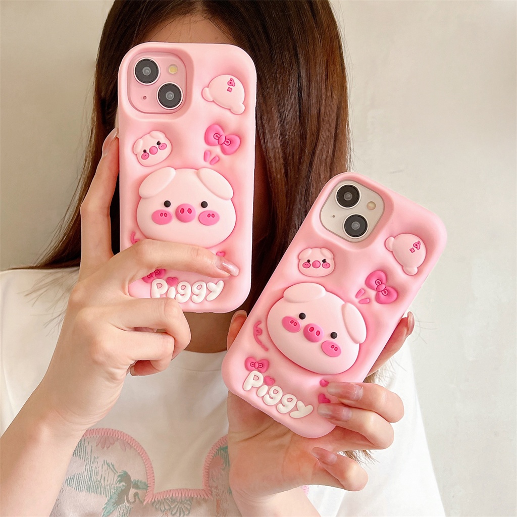 สําหรับIphone Case 17 Pro Max 16 Pro Max 15 Pro Max 14 Pro Max 13 Pro Max 12 Pro Max 3Dสามมิติการ์ตูนซิลิโคนนุ่มกรณี