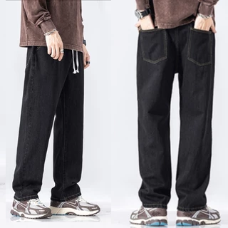 M.T.M กางเกงยีนส์ นิยมยีนส์ ทรงกระบอก baggy jeans men กับทุกแนว 3สี ฟ้าอ่อน ดำ เทา S-XXXL