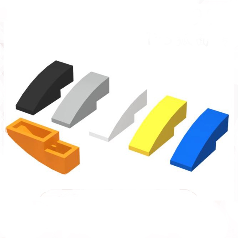 10pcs อนุภาคขนาดเล็ก 50950 Arc อิฐ Slope อิฐ 1x3 DIY Building Blocks ใช้งานร่วมกับ Creative ของขวัญ MOC บล็อกปราสาทของเล่น