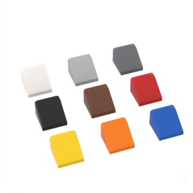 10ชิ้น ทําเอง บล็อกตัวต่อรูปเรียบเอียงอิฐ1x1การศึกษาขนาดสร้างสรรค์เข้ากันได้กับ54200ของเล่นเด็ก