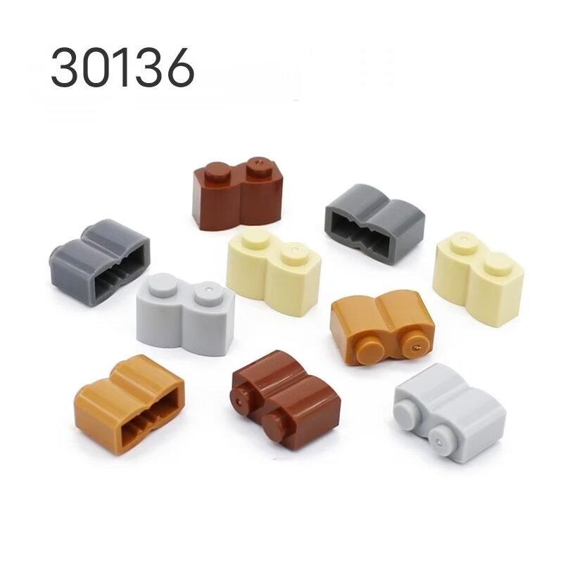 Moc บล็อกสร้างการศึกษาอนุภาคขนาดเล็กเข้ากันได้กับ 30136 30137 Plug-In อะไหล่ 1 x 2 1×4 Wave Fence Brick ราคา ถูกที่สุด ดีลบีเคเค แกลเลอรีภาพที่ 2