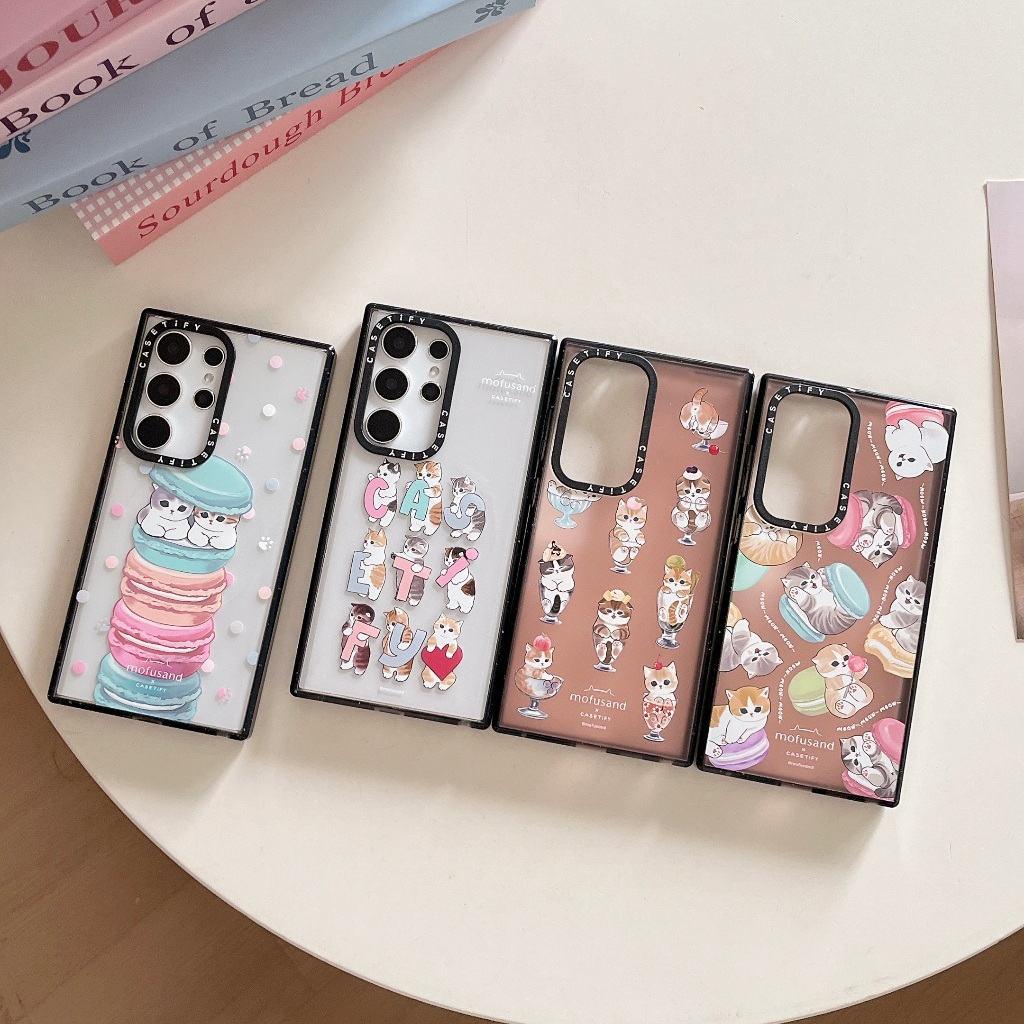 ขนมลูกแมว CT เคสโทรศัพท์อะคริลิค Samsung เข้ากันได้กับ Samsung S25/S24/S23/S22Ultra plus เคสป้องกัน