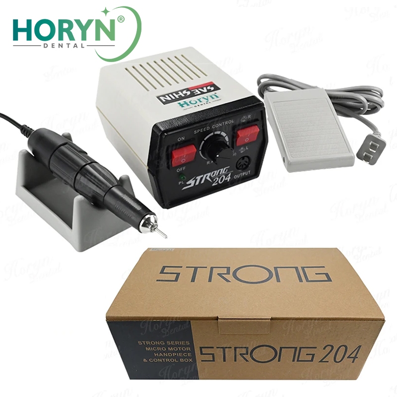 ทันตกรรมแบบพกพา 204 Strong Micro Motor 90/102L/ E-Type Handpiece Gear Polisher 35000rpm อุปกรณ ์