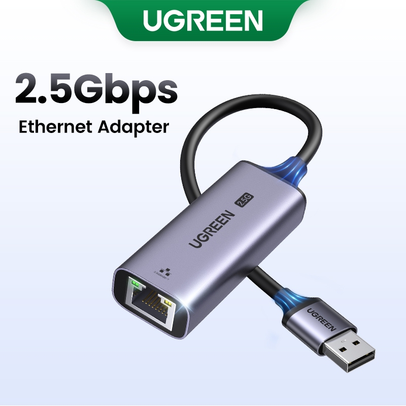 Ugreen อะแดปเตอร์อีเธอร์เน็ต 2500mbps Usb C 2.5 Gigabit Type C เป็นการ์ดเครือข่าย Lan Rj45 ความเร็วส