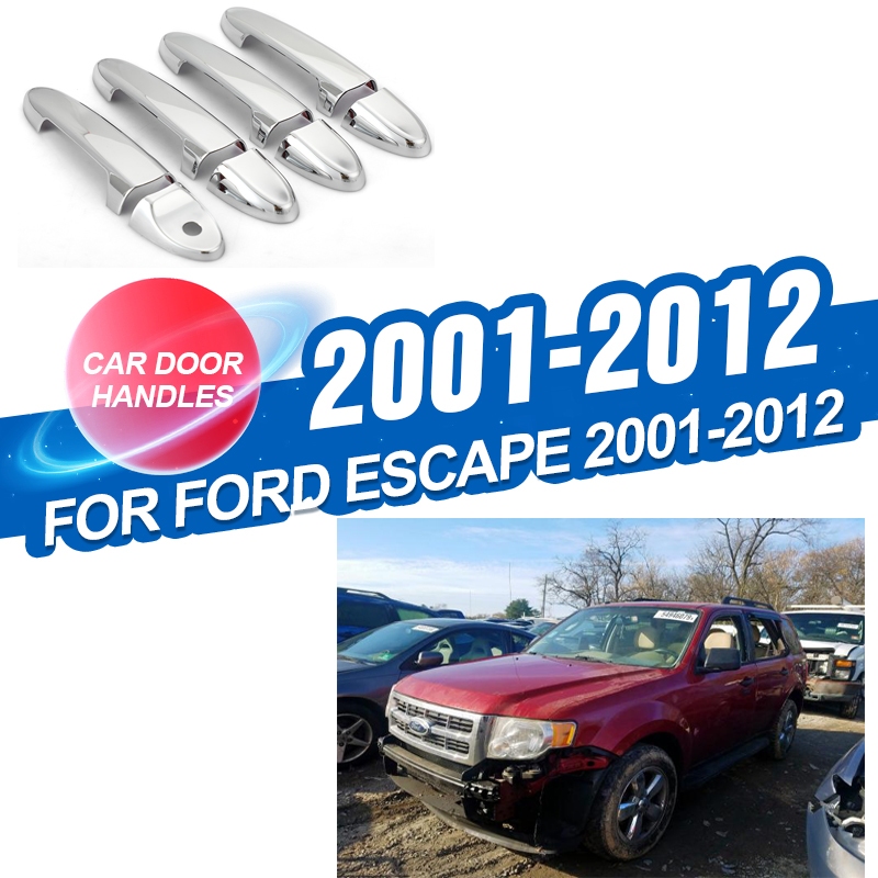 Ford Escape2001-2012 ฝาครอบมือจับประตูด ้ านนอกสไตล ์ สีเงิน