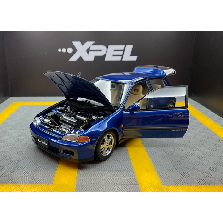 LCD Civic EG6 SIR จําลองโลหะผสมโลหะรถรุ่นคอลเลกชันตกแต่ง 1 18 ผู้ใหญ่