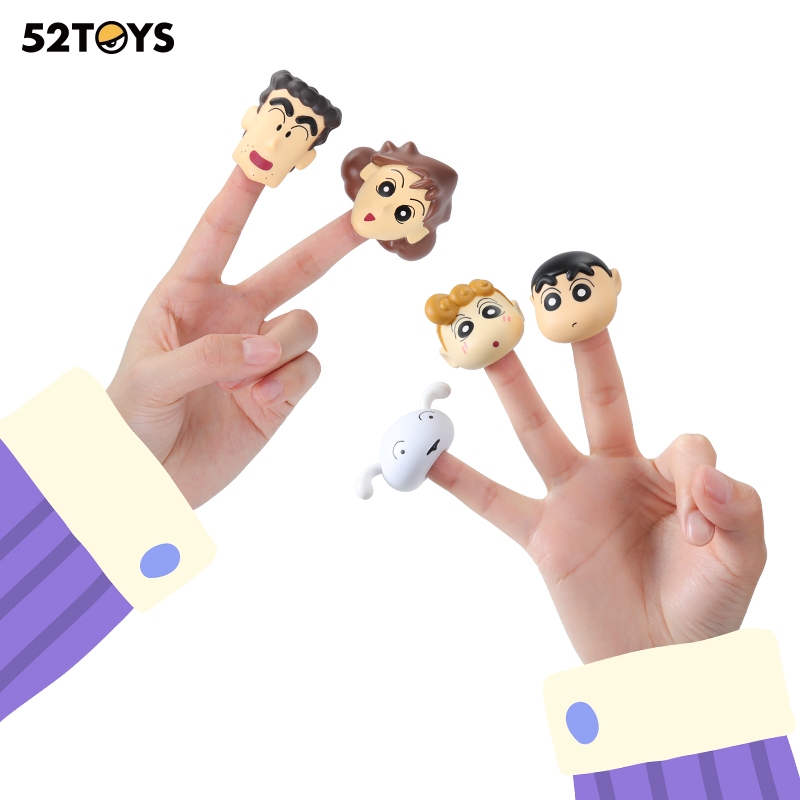 52TOYS Crayon Shinchan Mini Series-Finger Puppet Toys Series Blind Box Figure Toy