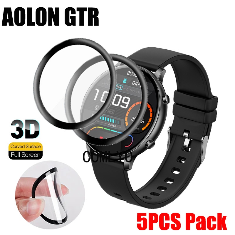 สําหรับ Aolon GTR สมาร์ทวอทช์ 3D ป้องกันหน้าจอป้องกันฟิล์มคลุมทั้งหมดฟิล์มนุ่มโค้ง
