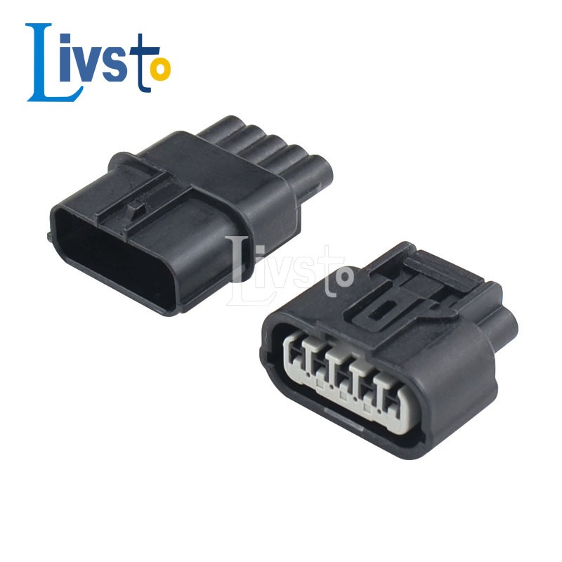 1เซ็ต5ขา6189-1081หญิงชาย1.2มิลลิเมตรอัตโนมัติกันน้ําเชื่อมต่อปลั๊กอัตโนมัติออกซิเจนเซ็นเซอร์เสียบสําหรับ ซูมิโตโม รถบรรทุกดีเจ70510-1-21 ก478