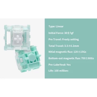 Gateron แม่เหล็กหยกคีย์บอร์ดสวิตช์ Wooting คีย์บอร์ดแกนหยกแม่เหล็กไฟฟ้า Trigger ปรับคีย์ช่วง HIFI Mahjong Sound บอร์ดเครื่องกลสวิทช์