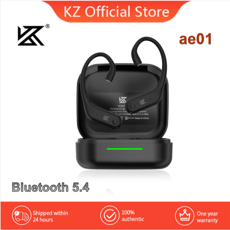 KZ AE01 บลูทูธ Earhook หูฟังบลูทูธบลูทูธ 5.4 AAC HD ถอดรหัส Dual ไมโครโฟน ENC Call ลดเสียงรบกวน 20 ช