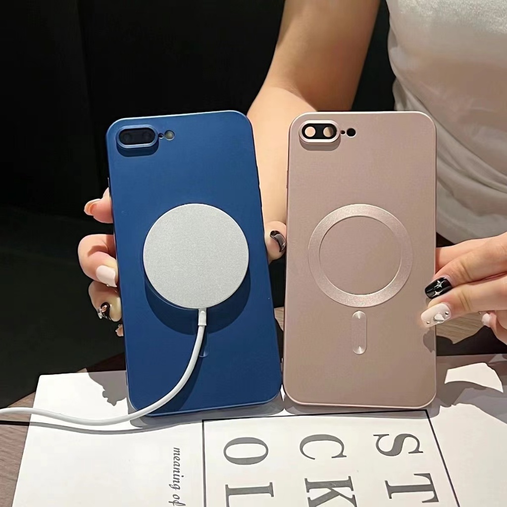 เคสโทรศัพท์ชาร์จไร้สายสําหรับ iPhone 7 8 Plus X XS Max XR 11 12 Pro Max 13 เคสโทรศัพท์