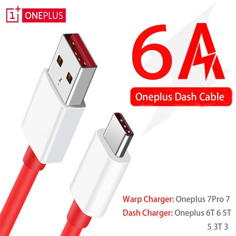ของแท ้ One Plus สีแดง USB Type-C สายชาร ์ จสําหรับ One Plus6 8 8T 7 7Pro 6 6T 5 5T 3 3T