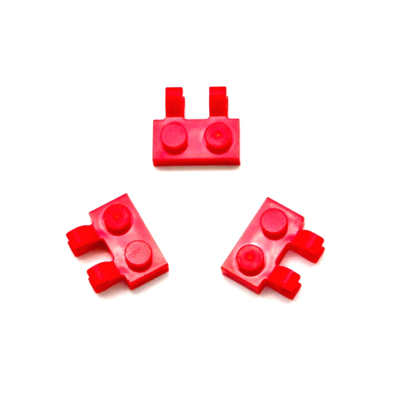 60470 บล็อกตัวต่อ 1x2 แนวนอนส้อมแนวตั้งคู่ 10 ชิ้น MOC อุปกรณ์เสริมเทคโนโลยีที่เข้ากันได้ Constructor แผ่น