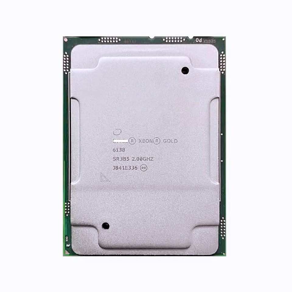 โปรเซสเซอร์ YZX Xeon Gold 6138 SR3B5 Gold6138 6138CPU 27.5MB แคช 2.00GHz 20-คอร์ LGA3647 125W โปรเซสเซอร์ที่ปรับขนาดได้