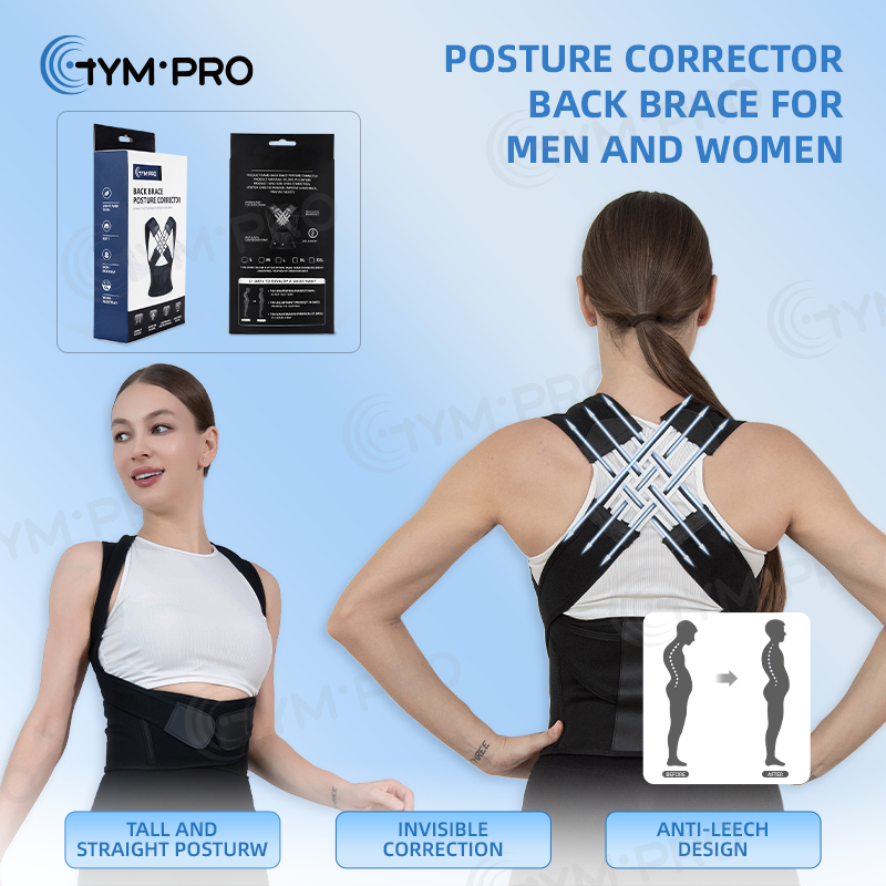 GYMPRO หลังสนับสนุนการแก้ไขไหล่ท่าทางการจัดตำแหน่งบรรเทาอาการปวดไหล่เข็มขัดท่าทางแม่เหล็กด้านหลังยูนิเซ็กส์ยกโซคอนแกนเบลาคัง