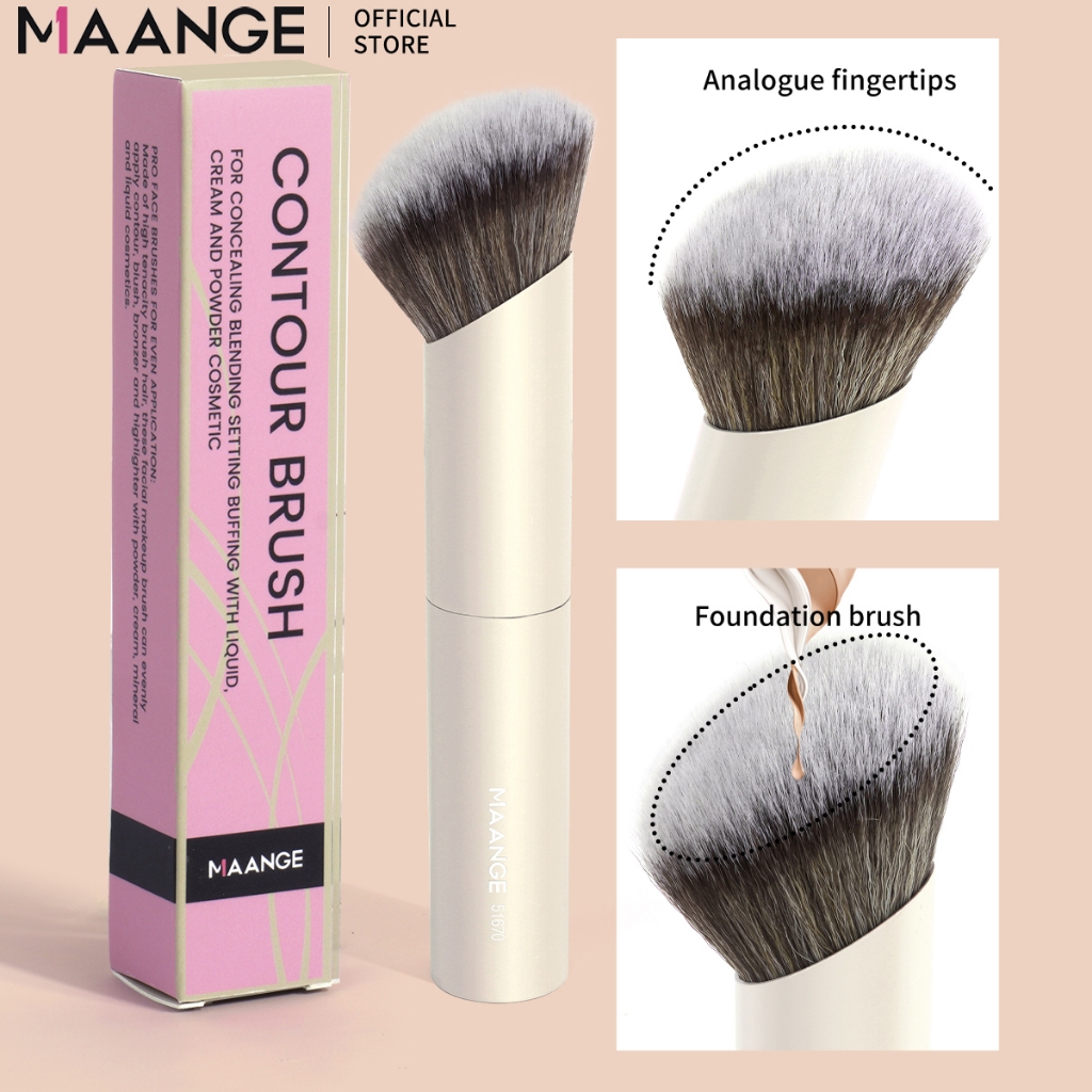 MAANGE ความต้องการ มืออาชีพรองพื้นแปรงแต่งหน้าขนนุ่มไม่มีติดตามการแต่งหน้าที่แข็งแกร่งแป้งจับ
