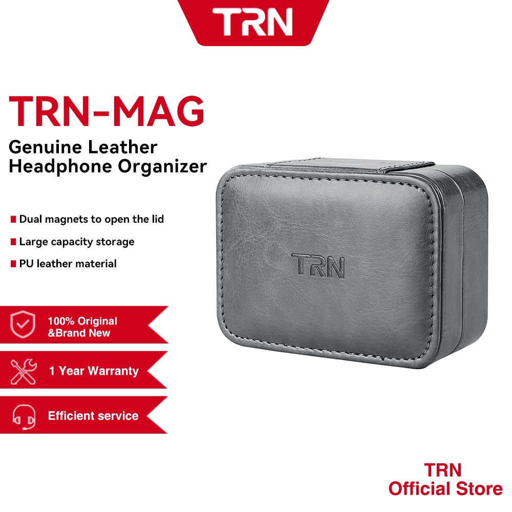 Trn MAG กระเป๋าเก็บหูฟังหนังแท้สําหรับ TRN KZ QKZ CCA TFZ FiiO Hidizs NiceHCK Shuoer