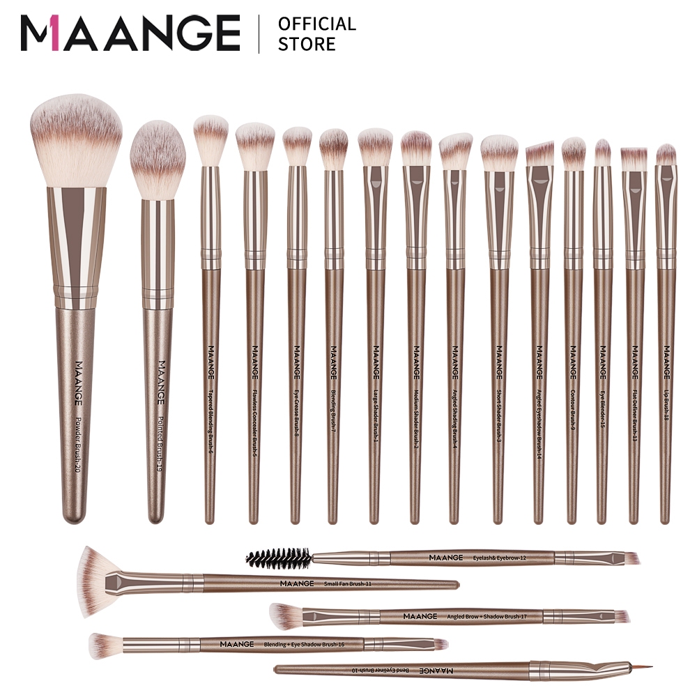 ซื้อ MAANGE ชุดแปรงแต่งหน้ามืออาชีพ ​20ชิ้น ขนแปรงนุ่ม ​แปรงแต่งหน้า แปรงปัดแก้ม แปรง แปรงรองพื้น คอนซิลเลอร์ Brush แปลงแต่งหน้า อุปกรณ์แต่งหน้า