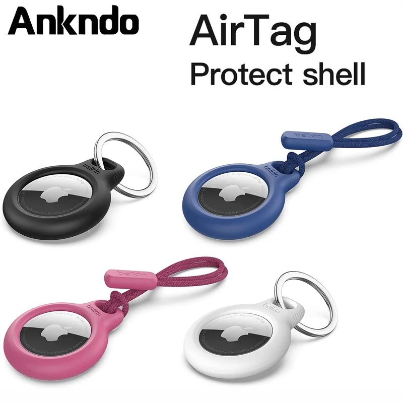 เคสพลาสติก กันหาย แบบพกพา พร้อมสายคล้อง สําหรับ Ap/ple Airtag