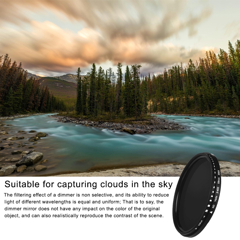 Lightdow ND2-400 ND กรองปรับ Neutral Density Fader Filter สําหรับ 49 มม.52 มม.55 มม.58 มม.62 มม.67 มม.72 มม.77 มม.82 มม.เลนส์กล้อง