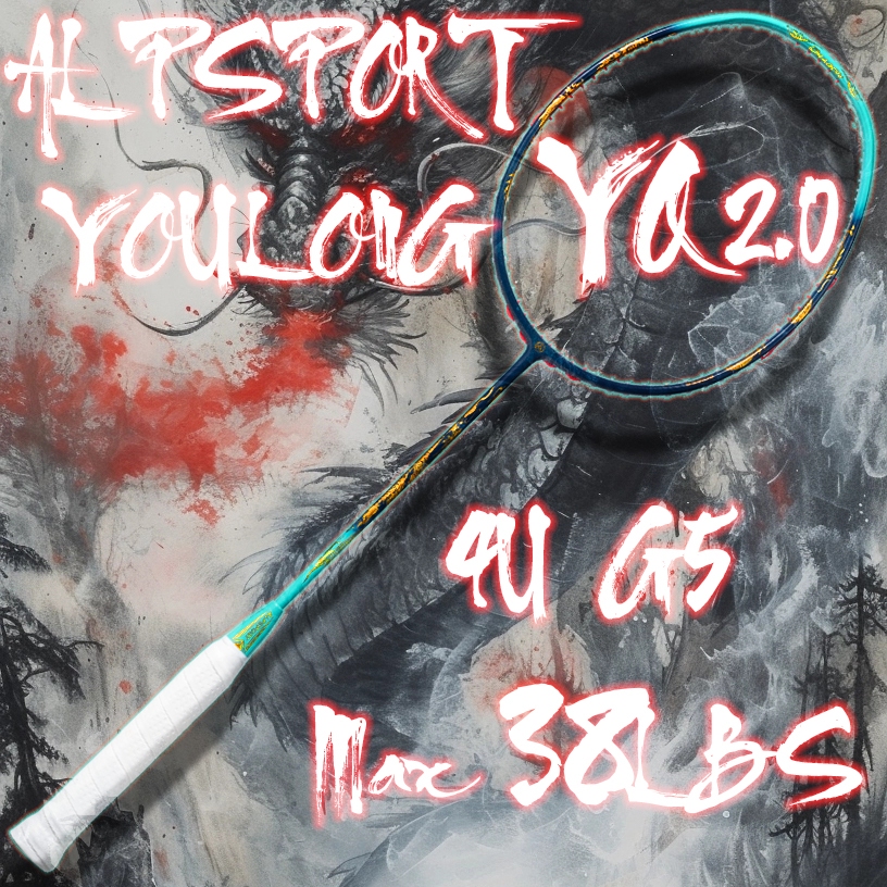 ALP QY 2.0 4U Max 38LBS ไม้แบดมินตันลายมังกรทอง Ori เดี่ยว YouLong Raket Offensive Raketa Ng สำหรับผู้เล่นขั้นสูงมืออาชีพติดตั้ง Strings Grips Reket Racquet