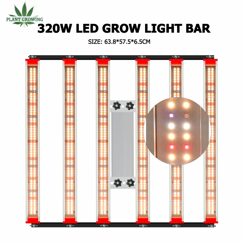 320W led grow light 220v ไฟปลูก SamsungLM282B หรี ่ แสงได ้ grow light bar ใช ้ สําหรับพืชในเรือนกระ