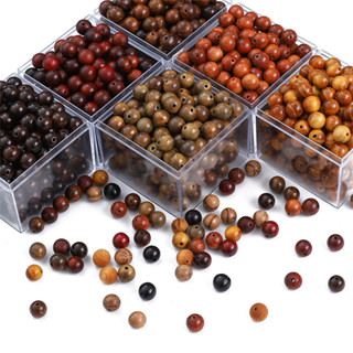 8มิลลิเมตร50ชิ้นหลากหลายรูปแบบไม้รอบ ตัวเว้นวรรค ลูกปัดไม้จั…