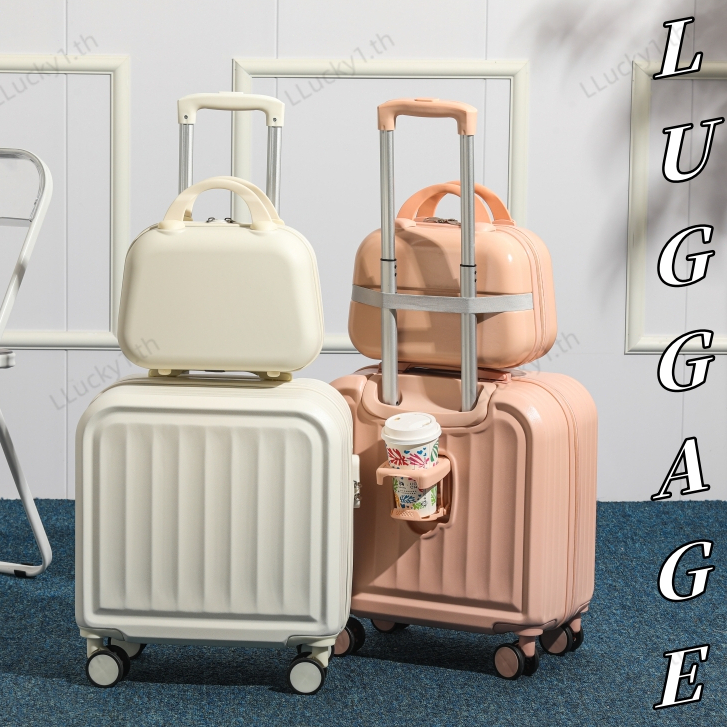 [ฟังก์ชั่นการชาร์จ USB]  กระเป๋าเดินทาง 18/20/26นิ้ สามารถนำขึ้นเครื่องบินได้โดยตรง กระเป๋าล้อลาก